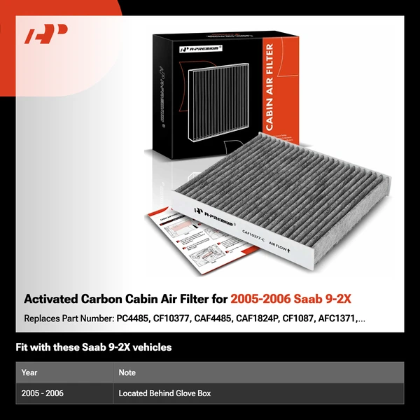 Activated Carbon Cabin Air Filter for 2005-2006 Saab 9-2X