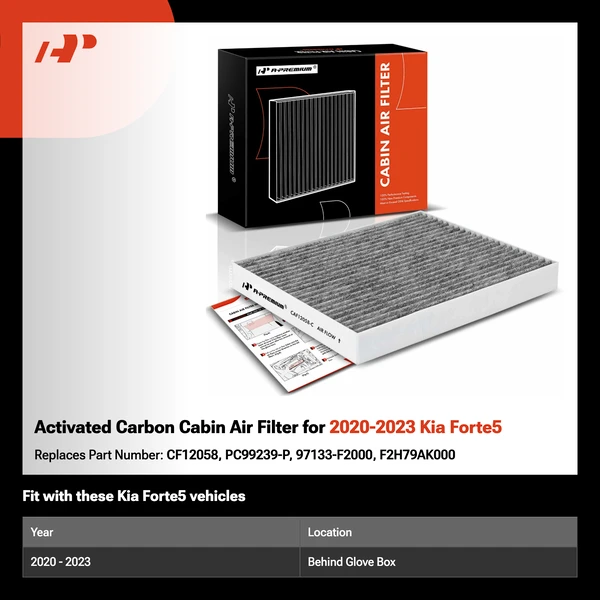Activated Carbon Cabin Air Filter for 2020-2023 Kia Forte5
