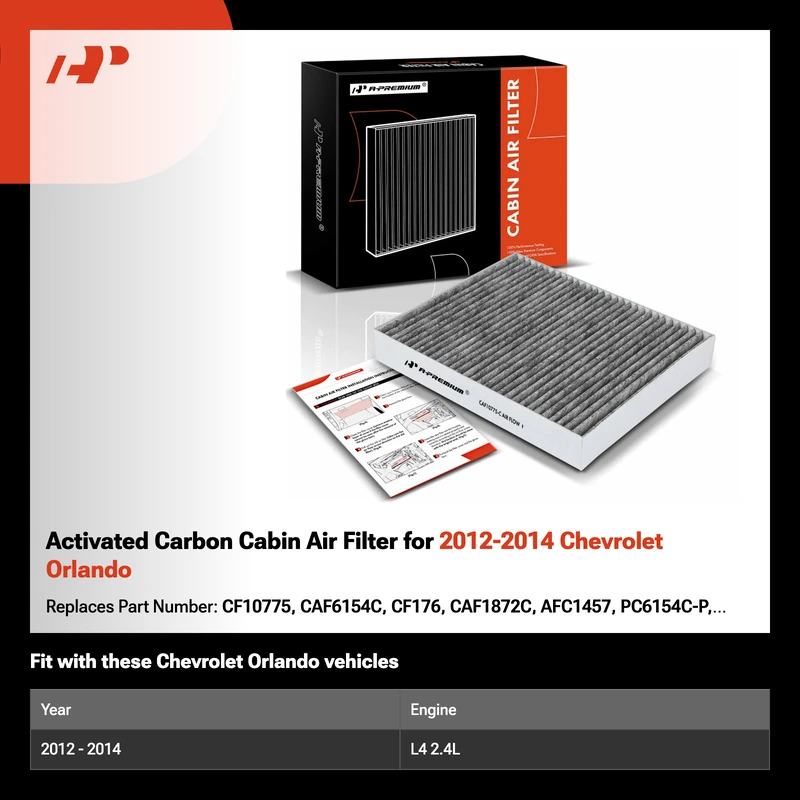 Activated Carbon Cabin Air Filter for 2012-2014 Chevrolet Orlando