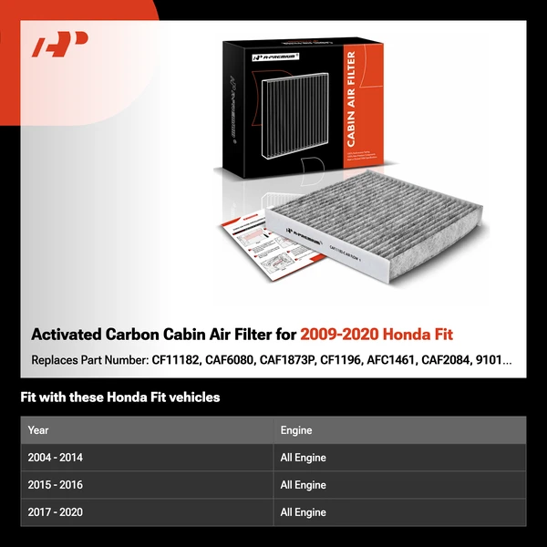 Activated Carbon Cabin Air Filter for 2009-2020 Honda Fit