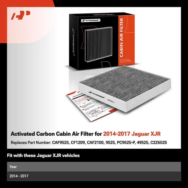 Activated Carbon Cabin Air Filter for 2014-2017 Jaguar XJR