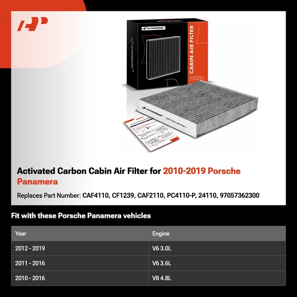 Activated Carbon Cabin Air Filter for 2010-2019 Porsche Panamera