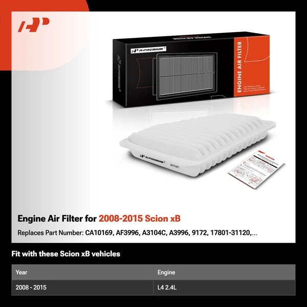 Engine Air Filter for 2008-2015 Scion xB