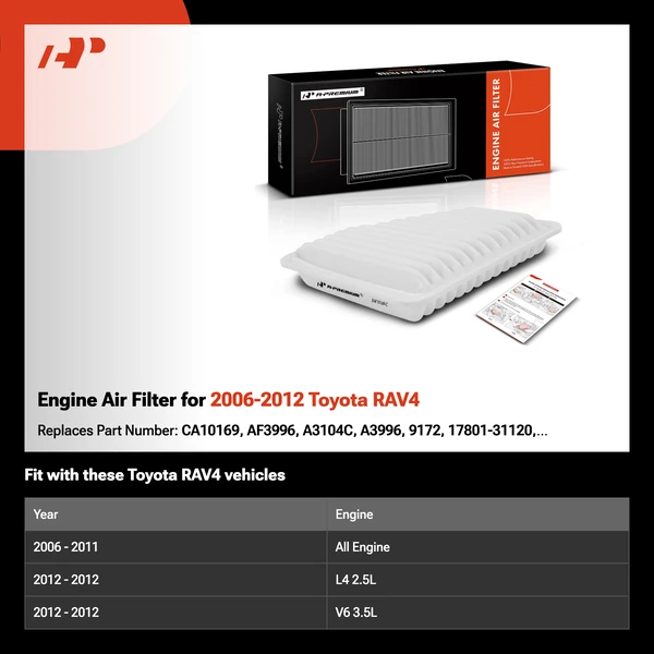 Engine Air Filter for 2006-2012 Toyota RAV4
