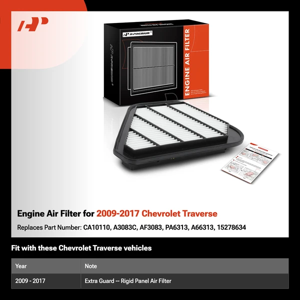 Engine Air Filter for 2009-2017 Chevrolet Traverse
