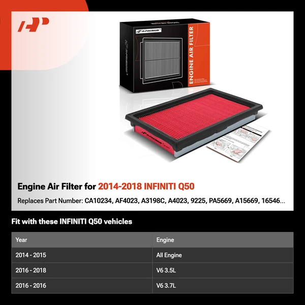 Engine Air Filter for 2014-2018 INFINITI Q50