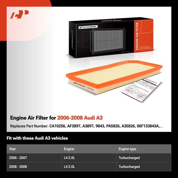 Engine Air Filter for 2006-2008 Audi A3