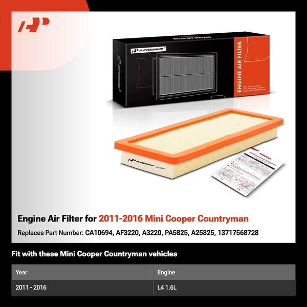 Engine Air Filter for 2011-2016 Mini Cooper Countryman