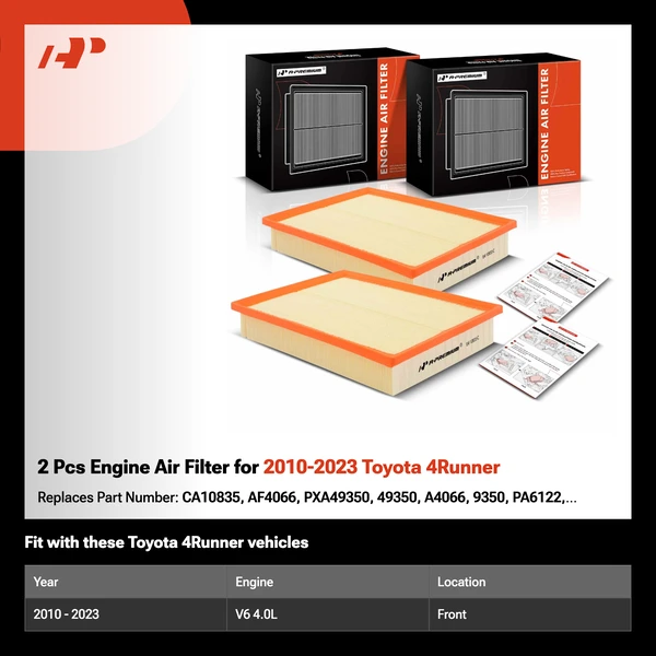 2 Pcs Engine Air Filter for 2010-2023 Toyota 4Runner