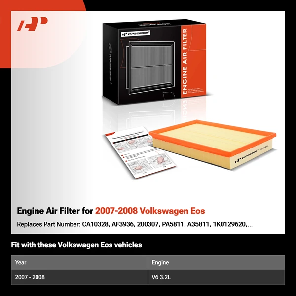 Engine Air Filter for 2007-2008 Volkswagen Eos
