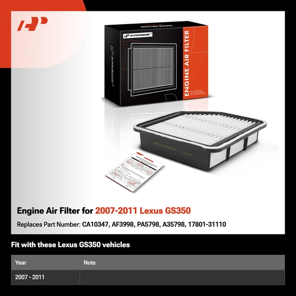 Engine Air Filter for 2007-2011 Lexus GS350
