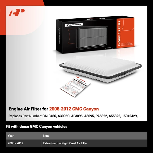 Engine Air Filter for 2008-2012 GMC Canyon