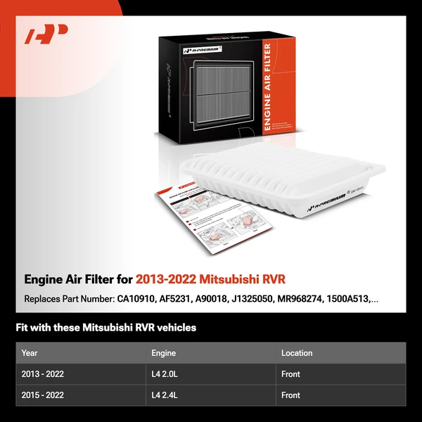 Engine Air Filter for 2013-2022 Mitsubishi RVR
