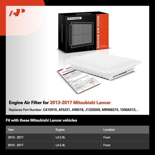 Engine Air Filter for 2013-2017 Mitsubishi Lancer