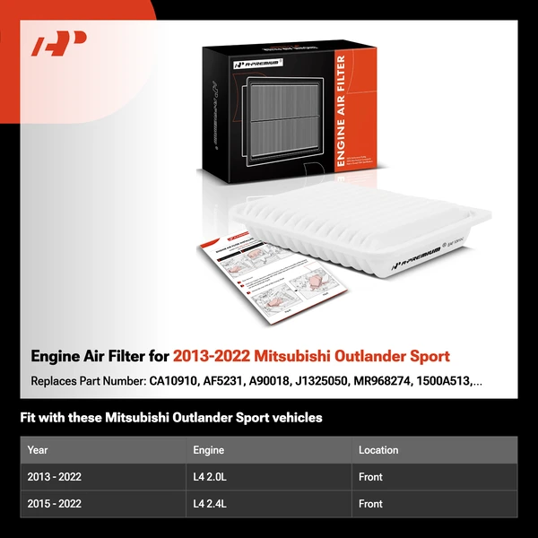 Engine Air Filter for 2013-2022 Mitsubishi Outlander Sport