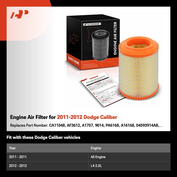 Engine Air Filter for 2011-2012 Dodge Caliber