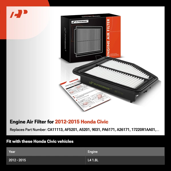 Engine Air Filter for 2012-2015 Honda Civic