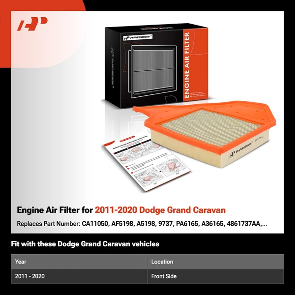 Engine Air Filter for 2011-2020 Dodge Grand Caravan