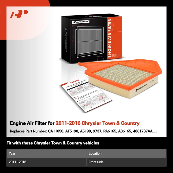 Engine Air Filter for 2011-2016 Chrysler Town & Country