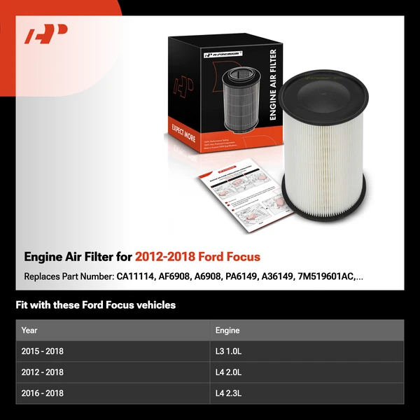 Engine Air Filter for 2012-2018 Ford Focus