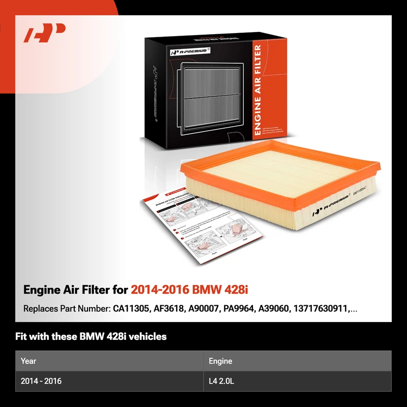 Engine Air Filter for 2014-2016 BMW 428i