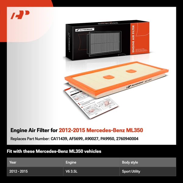 Engine Air Filter for 2012-2015 Mercedes-Benz ML350