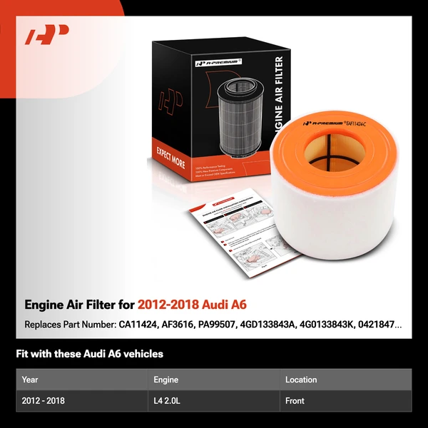 Engine Air Filter for 2012-2018 Audi A6