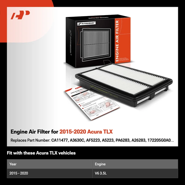 Engine Air Filter for 2015-2020 Acura TLX