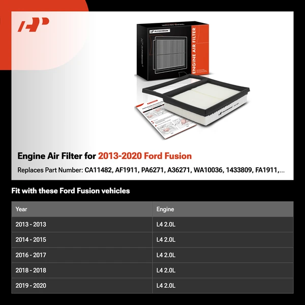 Engine Air Filter for 2013-2020 Ford Fusion