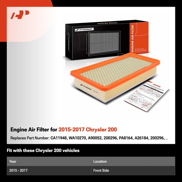 Engine Air Filter for 2015-2017 Chrysler 200