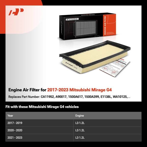 Engine Air Filter for 2017-2023 Mitsubishi Mirage G4