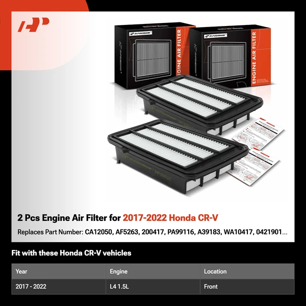 2 Pcs Engine Air Filter for 2017-2022 Honda CR-V