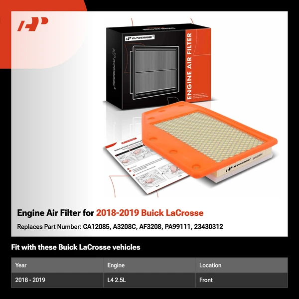 Engine Air Filter for 2018-2019 Buick LaCrosse