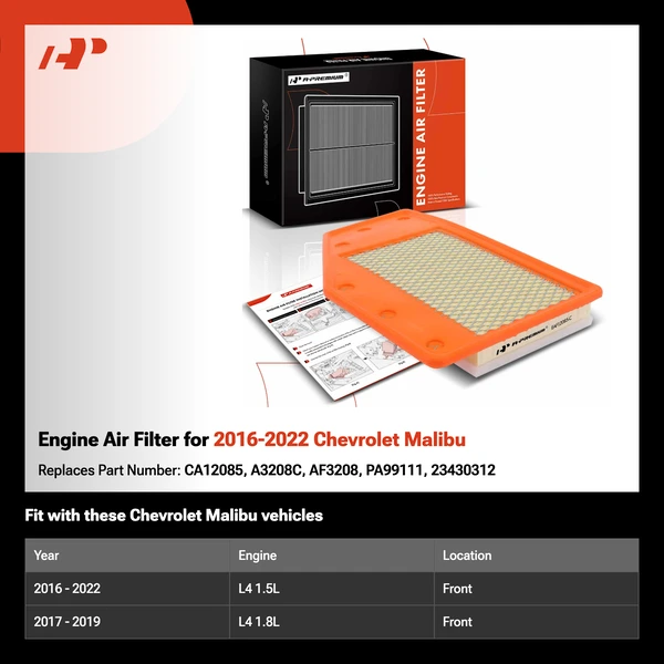 Engine Air Filter for 2016-2022 Chevrolet Malibu