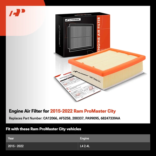 Engine Air Filter for 2015-2022 Ram ProMaster City