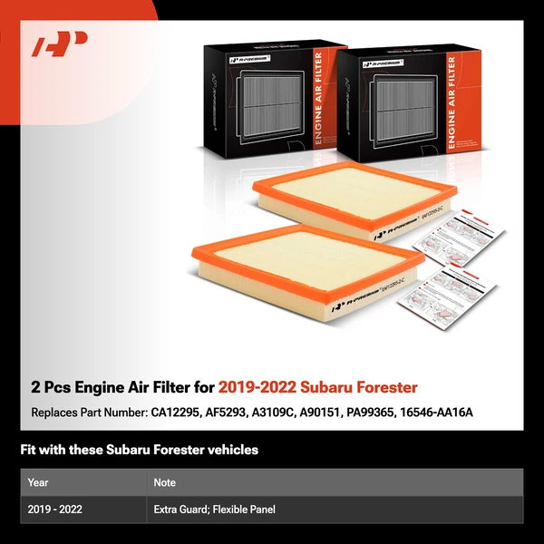 2 Pcs Engine Air Filter for 2019-2022 Subaru Forester