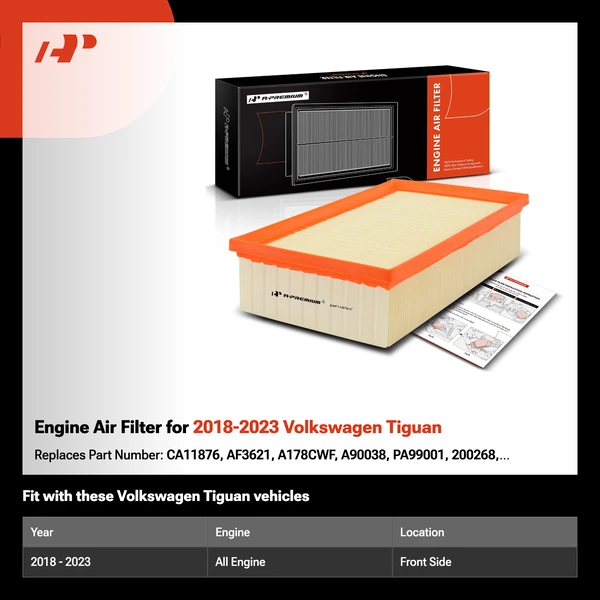 Engine Air Filter for 2018-2023 Volkswagen Tiguan