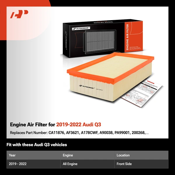 Engine Air Filter for 2019-2022 Audi Q3