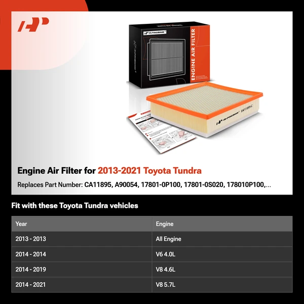 Engine Air Filter for 2013-2021 Toyota Tundra