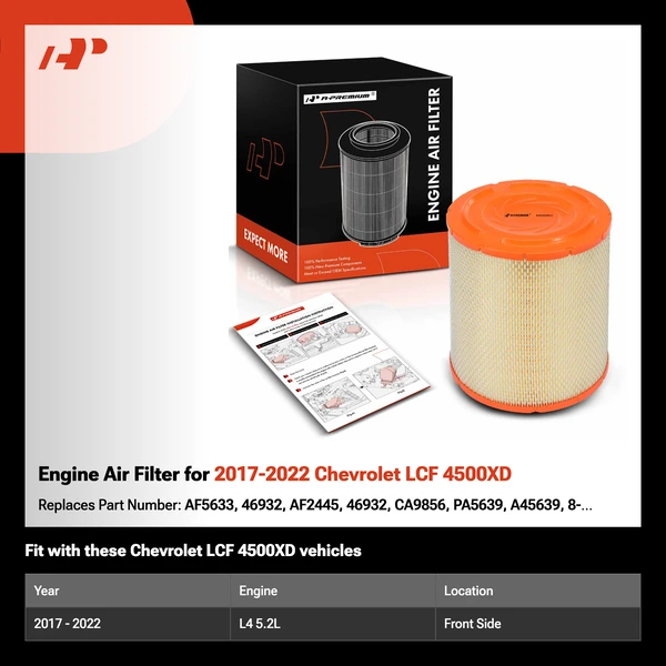 Engine Air Filter for 2017-2022 Chevrolet LCF 4500XD