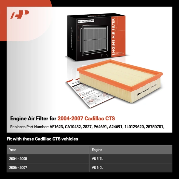 Engine Air Filter for 2004-2007 Cadillac CTS