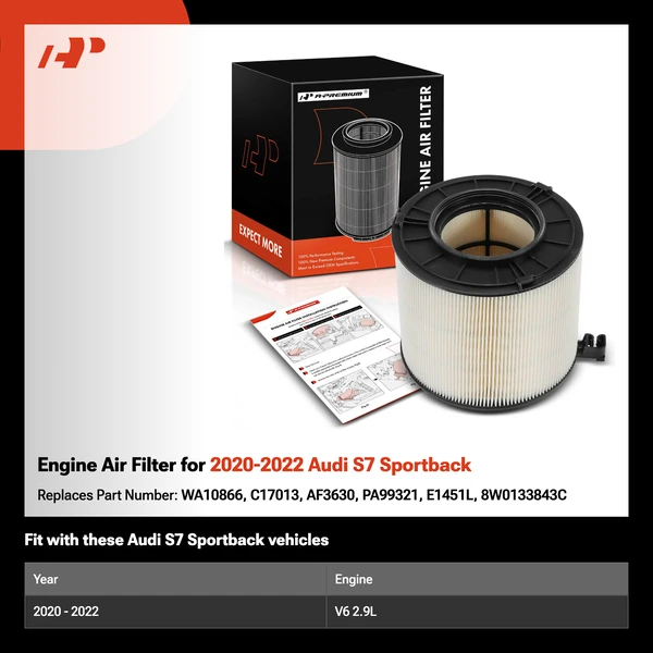 Engine Air Filter for 2020-2022 Audi S7 Sportback