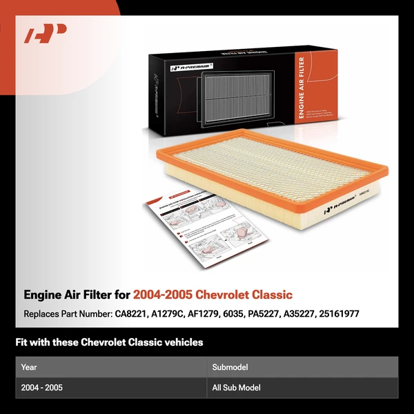 Engine Air Filter for 2004-2005 Chevrolet Classic