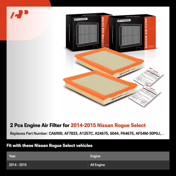 2 Pcs Engine Air Filter for 2014-2015 Nissan Rogue Select