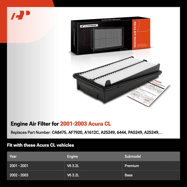 Engine Air Filter for 2001-2003 Acura CL