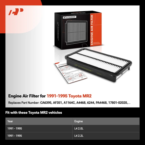 Engine Air Filter for 1991-1995 Toyota MR2