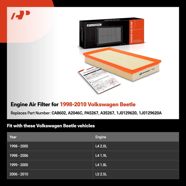 Engine Air Filter for 1998-2010 Volkswagen Beetle