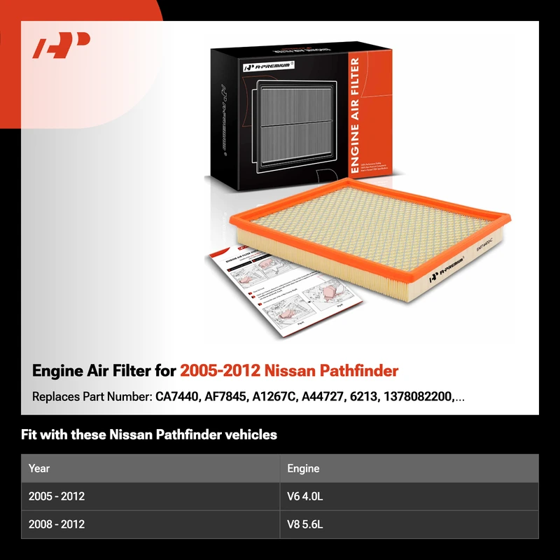Engine Air Filter for 2005-2012 Nissan Pathfinder