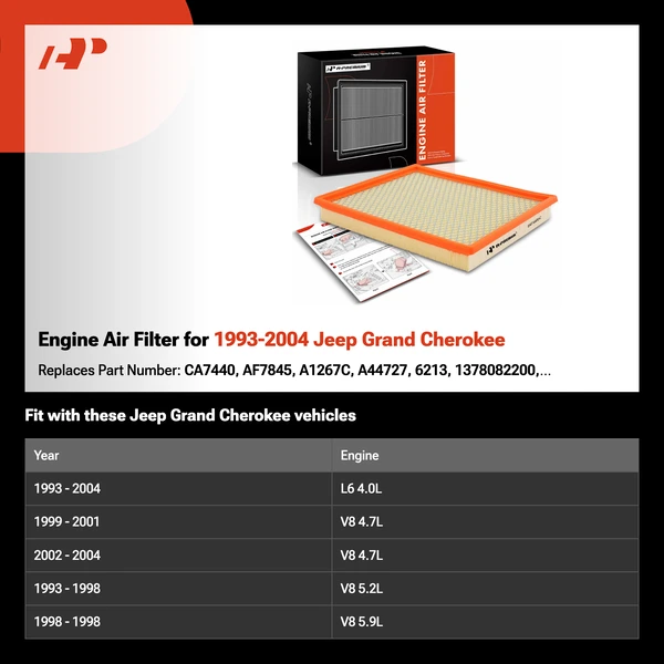 Engine Air Filter for 1993-2004 Jeep Grand Cherokee