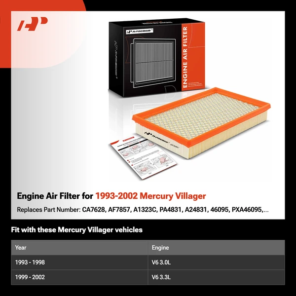 Engine Air Filter for 1993-2002 Mercury Villager